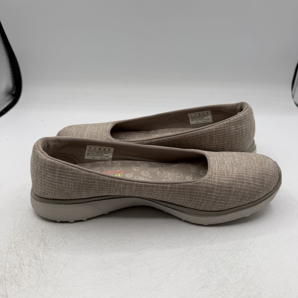 Skechers Microburst Darling Dash Shoes Womens 8 Taupe Lightweight Slip On Shoes - Picture 7 of 11